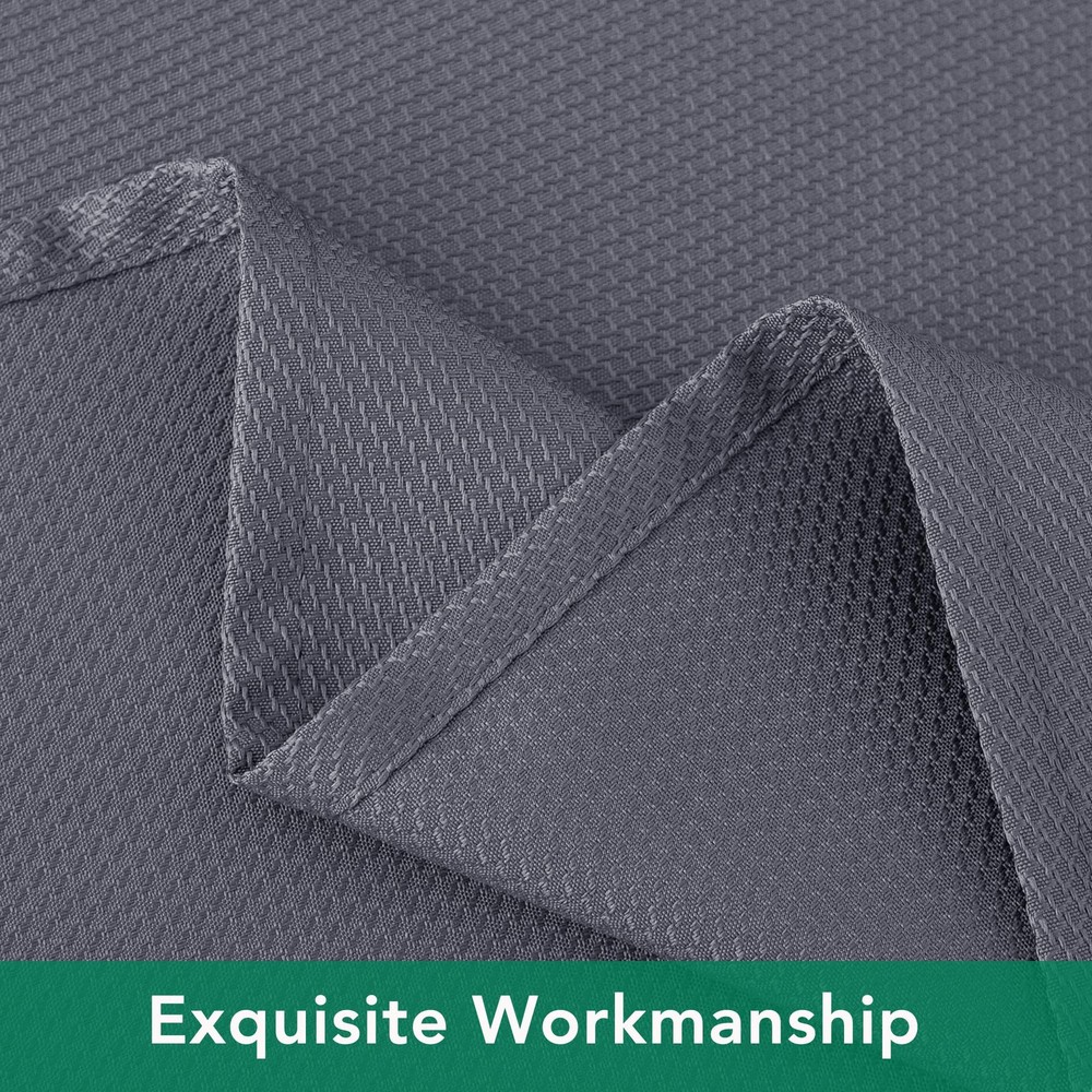 Textured Fabric Tablecloths 52x70" Dark Grey Water Resistant Rectangular