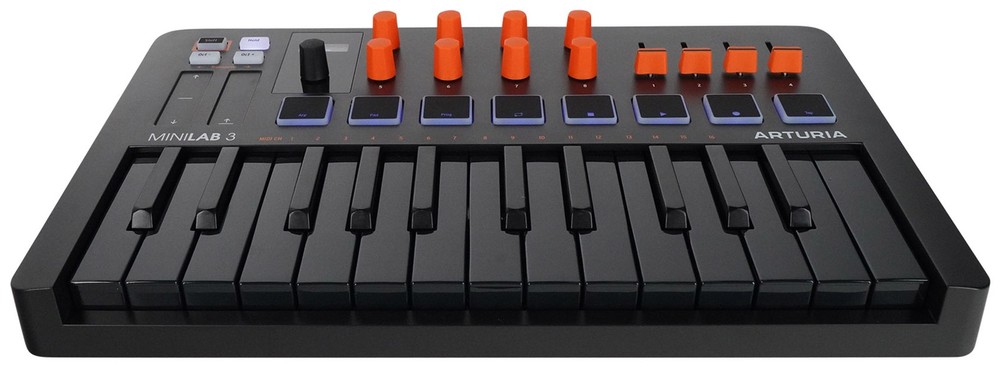 Arturia MINILAB 3 Orange 25 key MIDI USB Keyboard Controller+Backpack