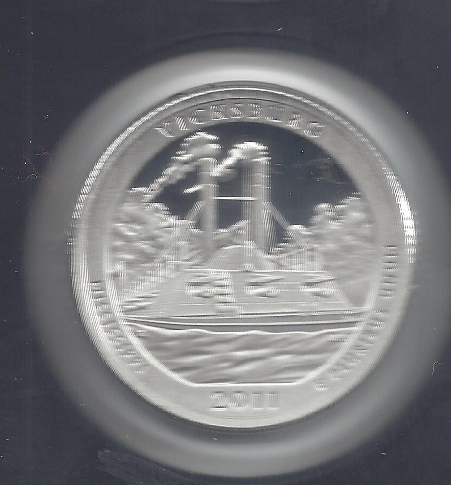2011 S Silver Proof VICKSBURG Quarter - 90% Silver