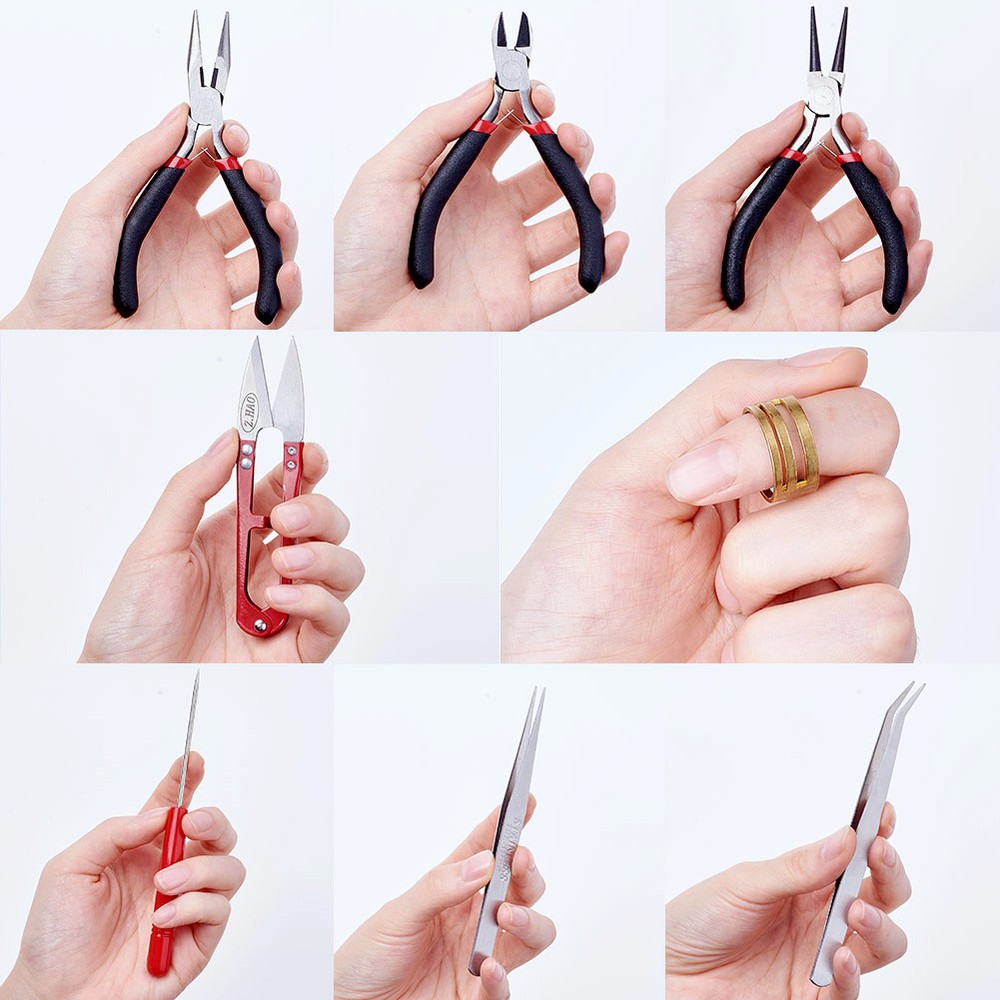 8pcs/set Beading Tool Kit Bead & Jewelry Making Bead Work Tools Beaders Package