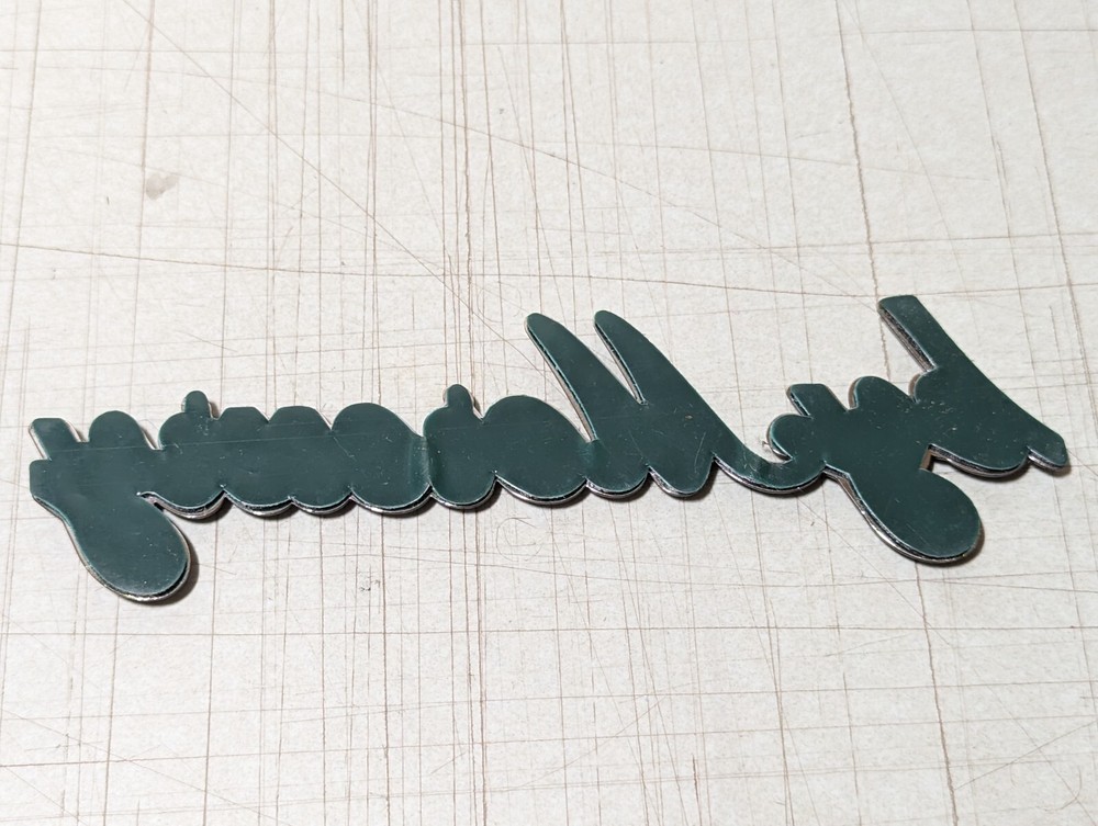 by Mercury Script Chrome Emblem 6" Plastic