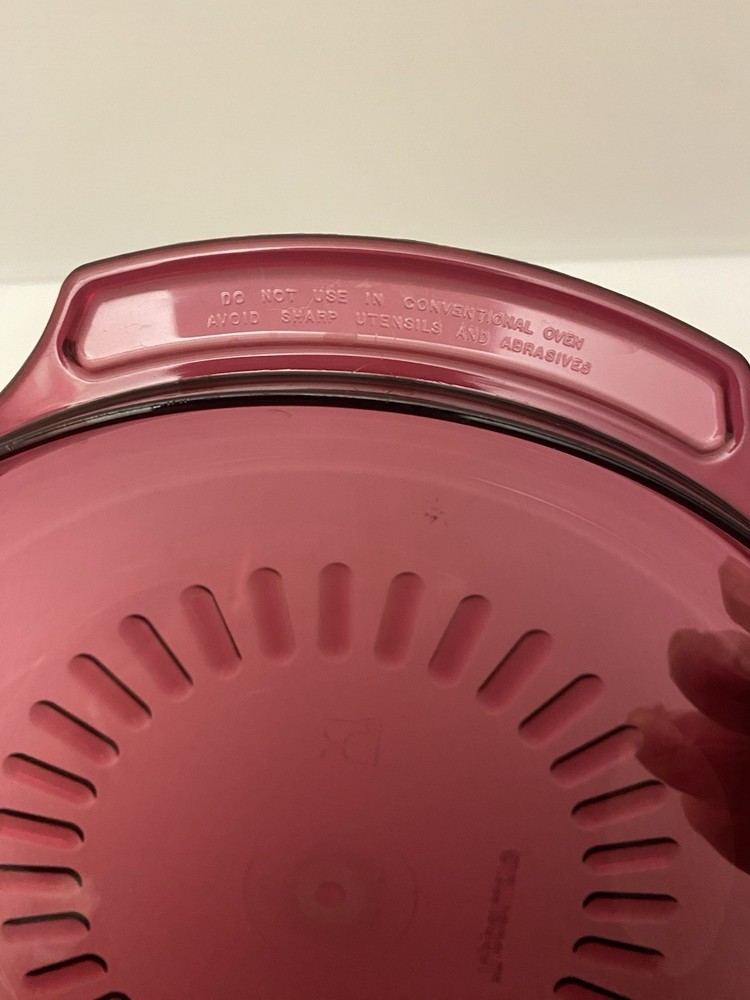 VTG Tupperware TupperWave Stack Cooker Microwave Steamer Cranberry Red 4 Pieces