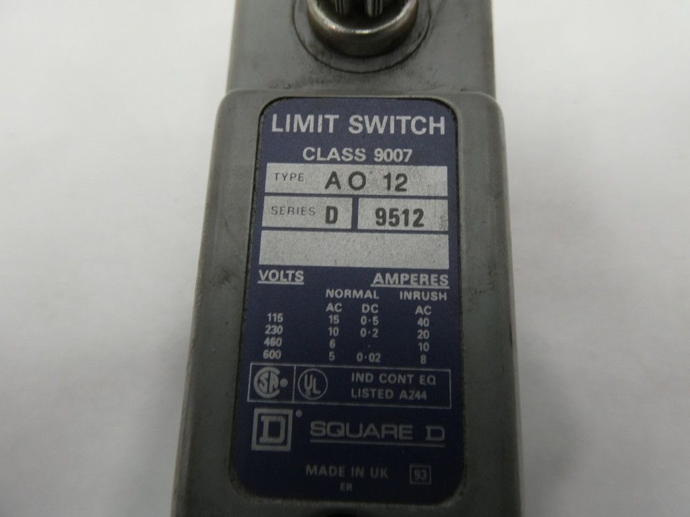 Square D AO-12 Limit Switch 600v-ac