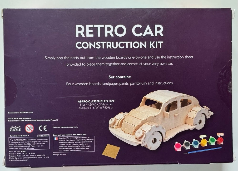 Retro Car Construction Kit, Toy Model