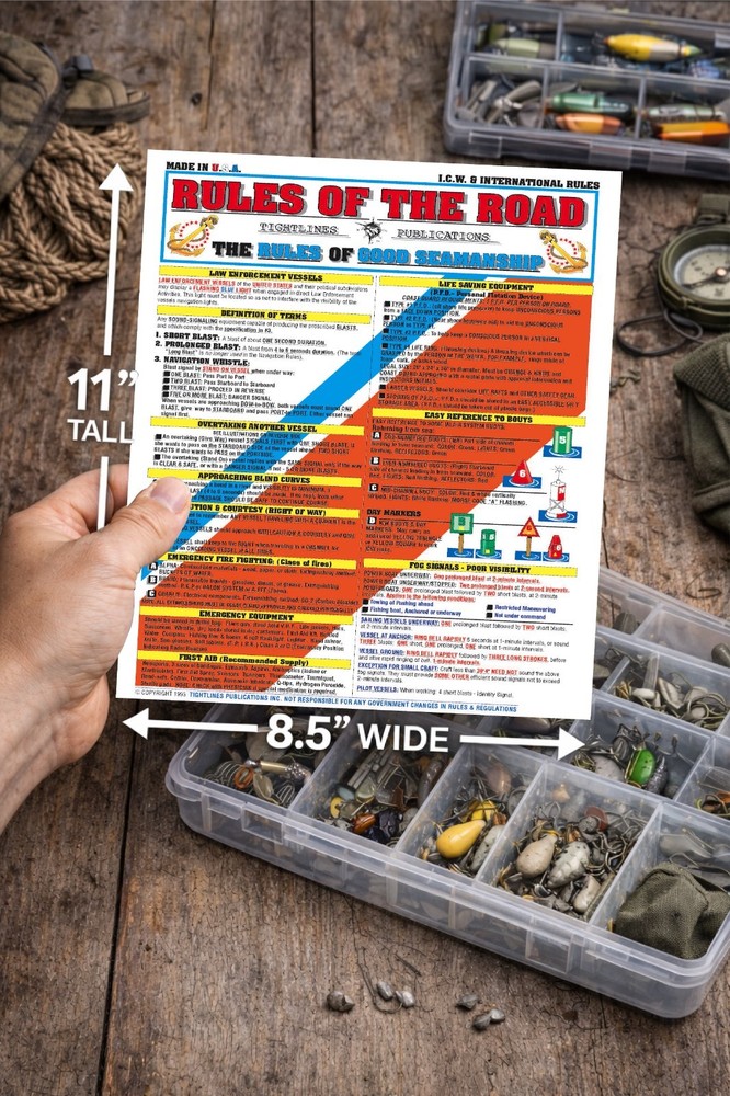 Nautical Rules of The Road #1- Waterproof Reference Guide