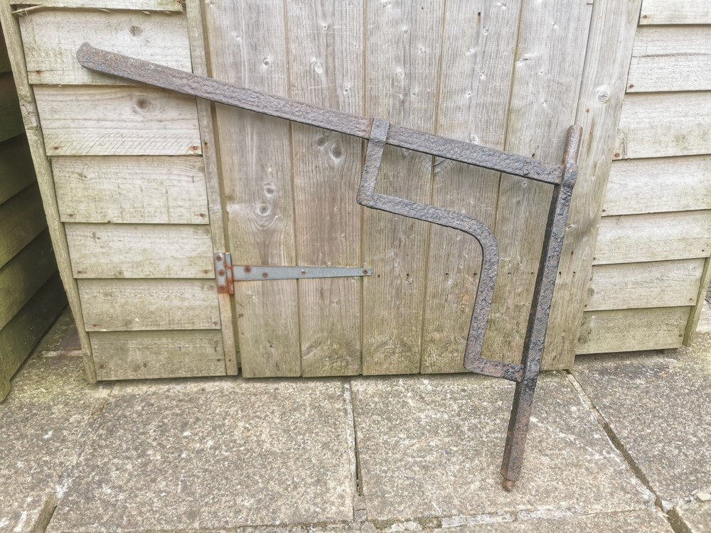 Antique Cast Iron Fire Crane
