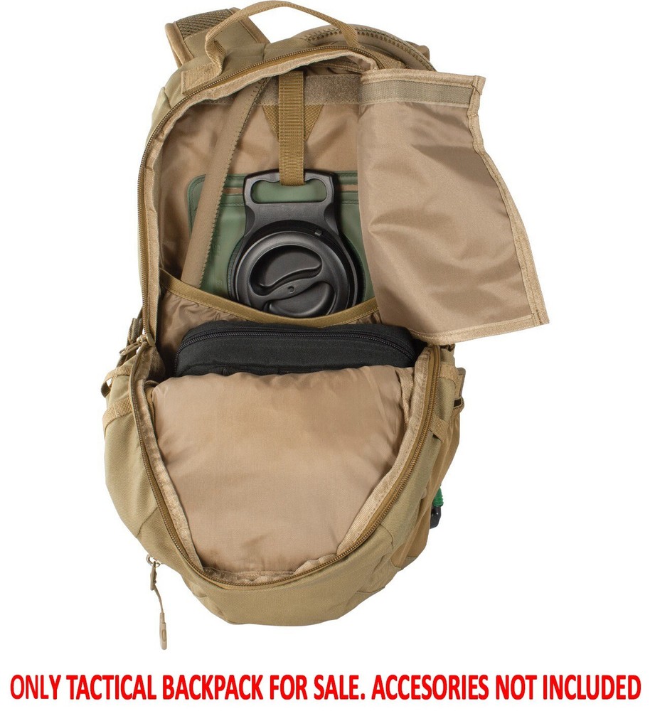 FHIOR Tactical Backpack 20L Coyote With Large Main Compartment Adjustable Straps