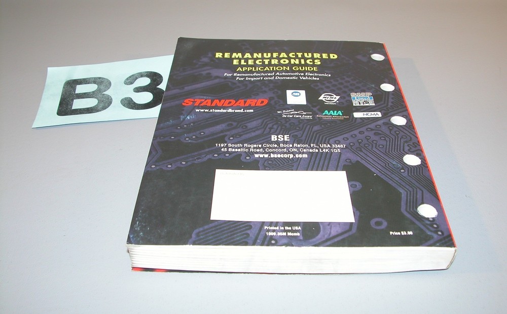 2009 Standard Remanufactured Electronics Appl Guide Catalog STRMA2009 B3