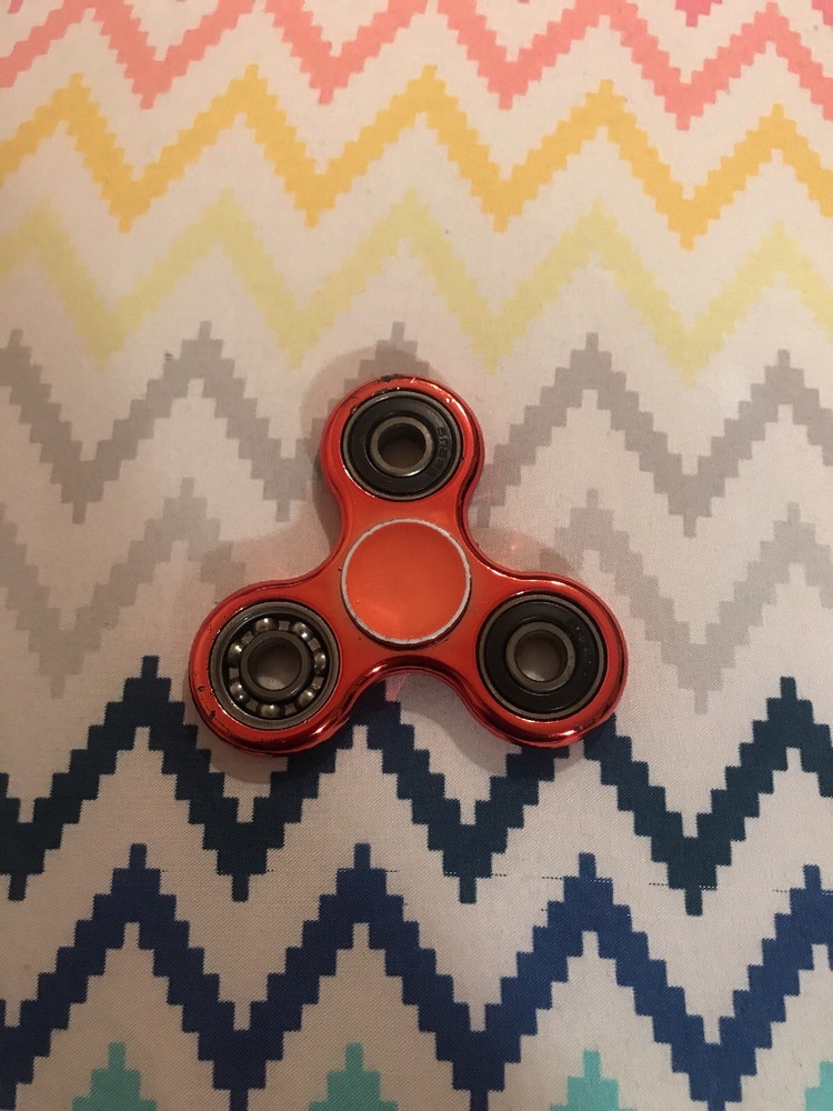 Used Red Metallic Fidget Spinner