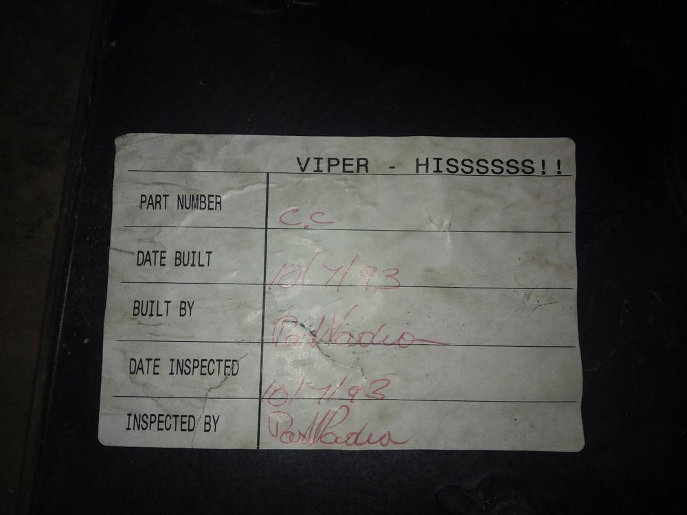 DODGE VIPER Front Console 1994