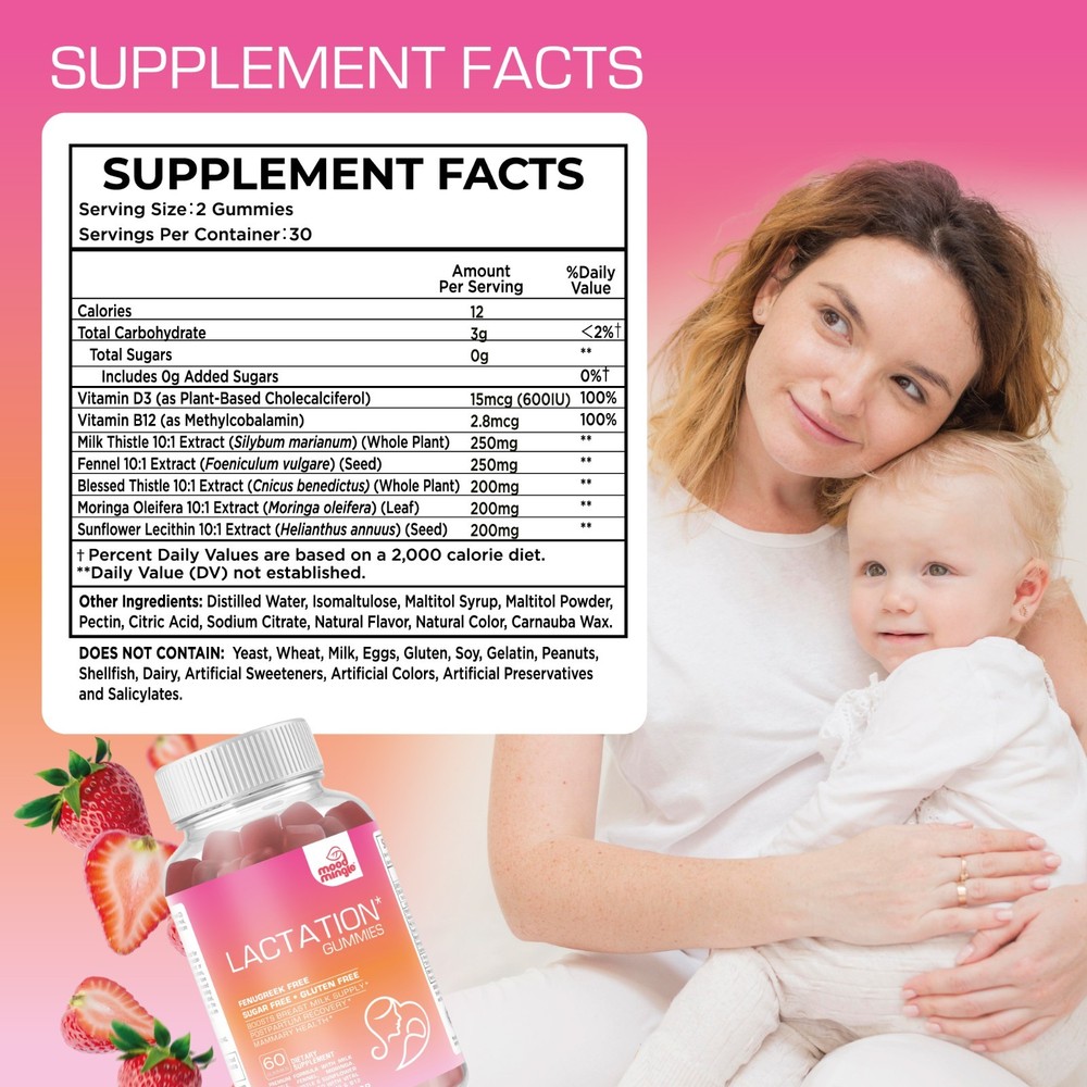 Mood Mingle Lactation and Postpartum Support Gummies