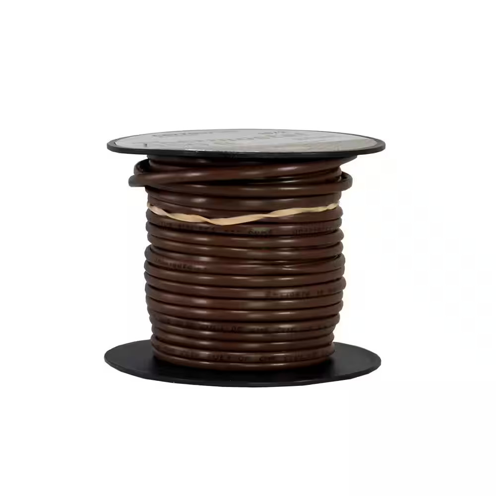 100 Ft. 18/2 Brown Solid Copper CL2R Thermostat Wire Free Shipping