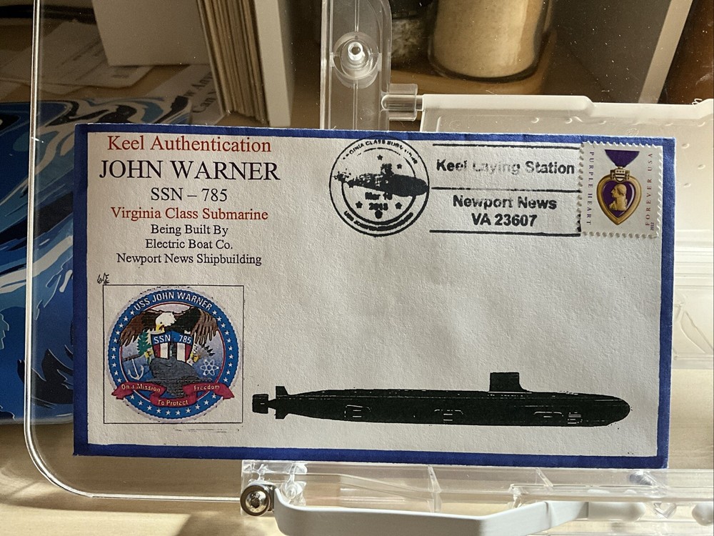 2013 USS John Warner SSN 785 Naval Cover