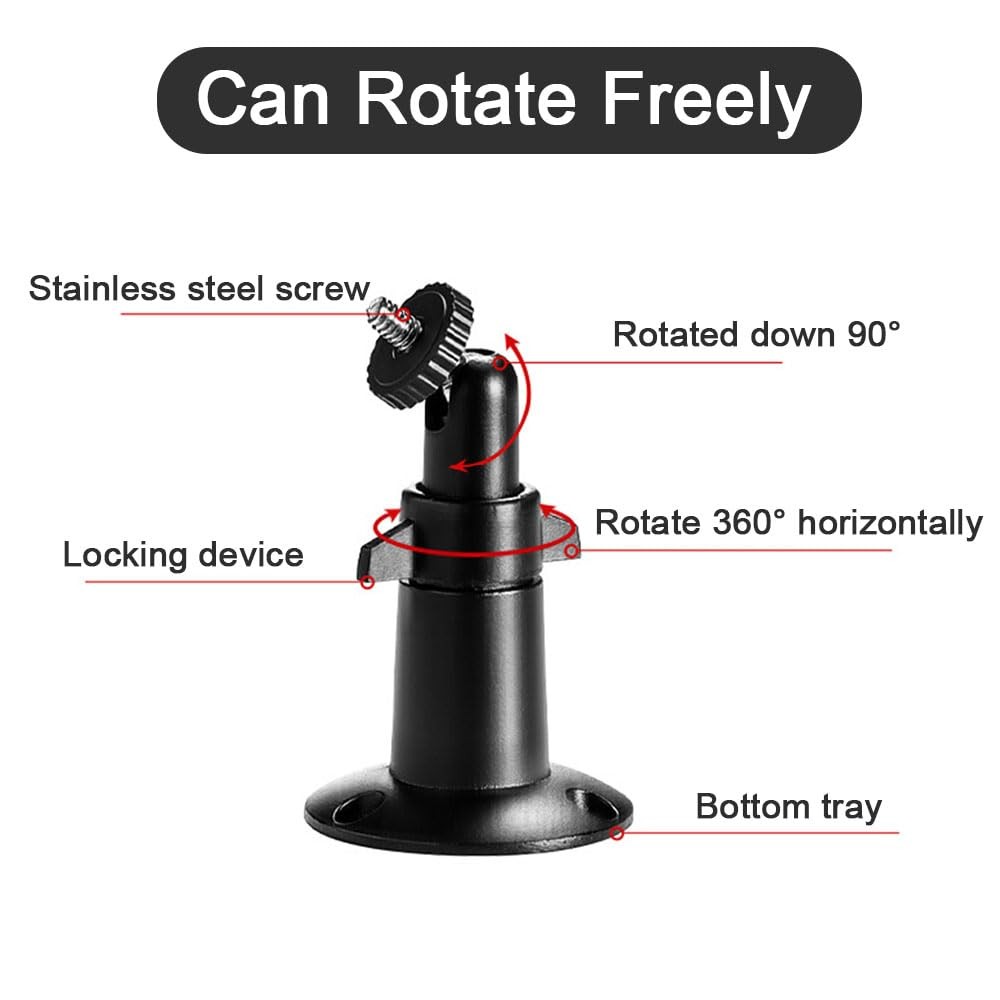 2Pack Security Wall Mount Bracket for Ring Stick Up Cam & White