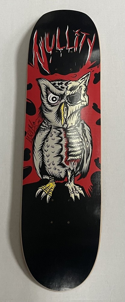 Limited Edition NULLITY “Owl” Wee-Man Signed Skateboard Deck Berrics