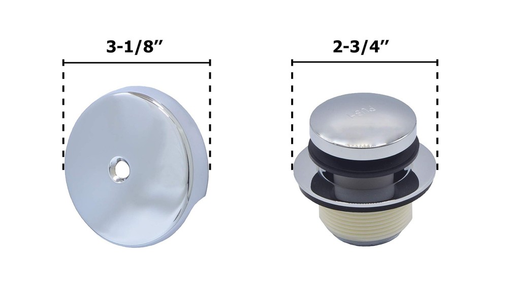 Tip-Toe Bath Drain Trim Kit Replacement Part for Bathroom Chrome 1 Pc