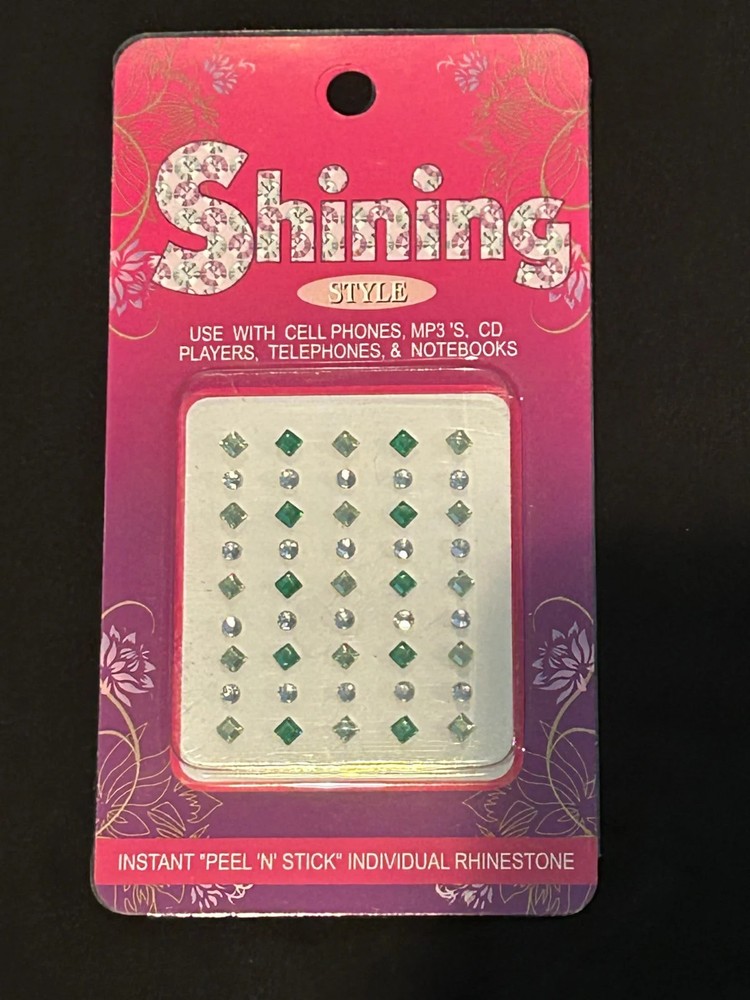 Peel & Stick Rhinestones for Electronics/Craft Projects Multi-shapes Green