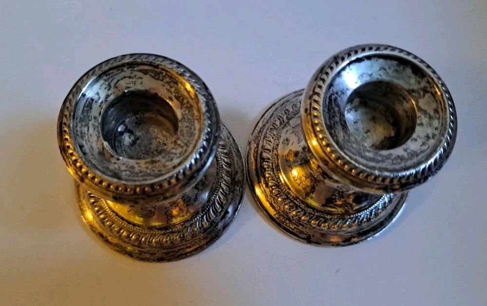 Sterling Silver NS Co. Candlesticks Antique