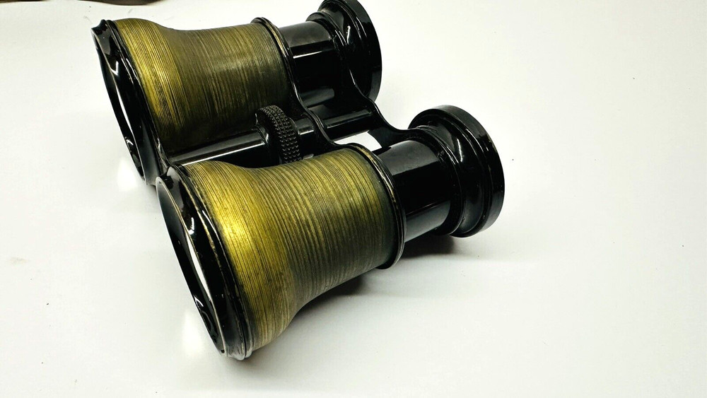 Antique Opera Glasses Binoculars In Original Leather Case