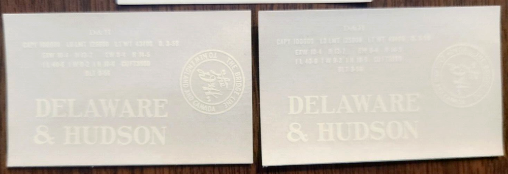 CHAMP DECALS, #HB-324, DELAWARE & HUDSON BOX CAR, HO COMPLETE SET