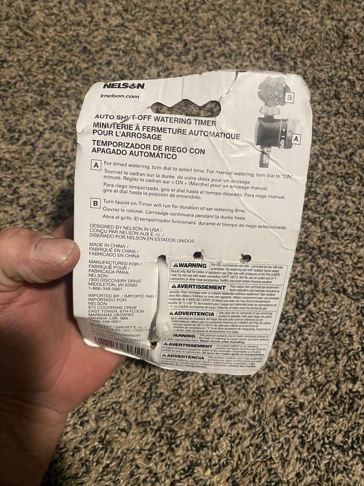 Nelson Auto Shut-off Watering Timer