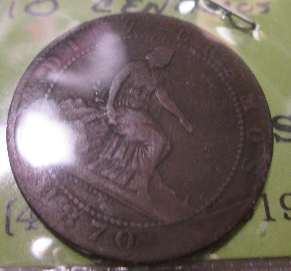 1870 SPAIN 10 CENTIMOS