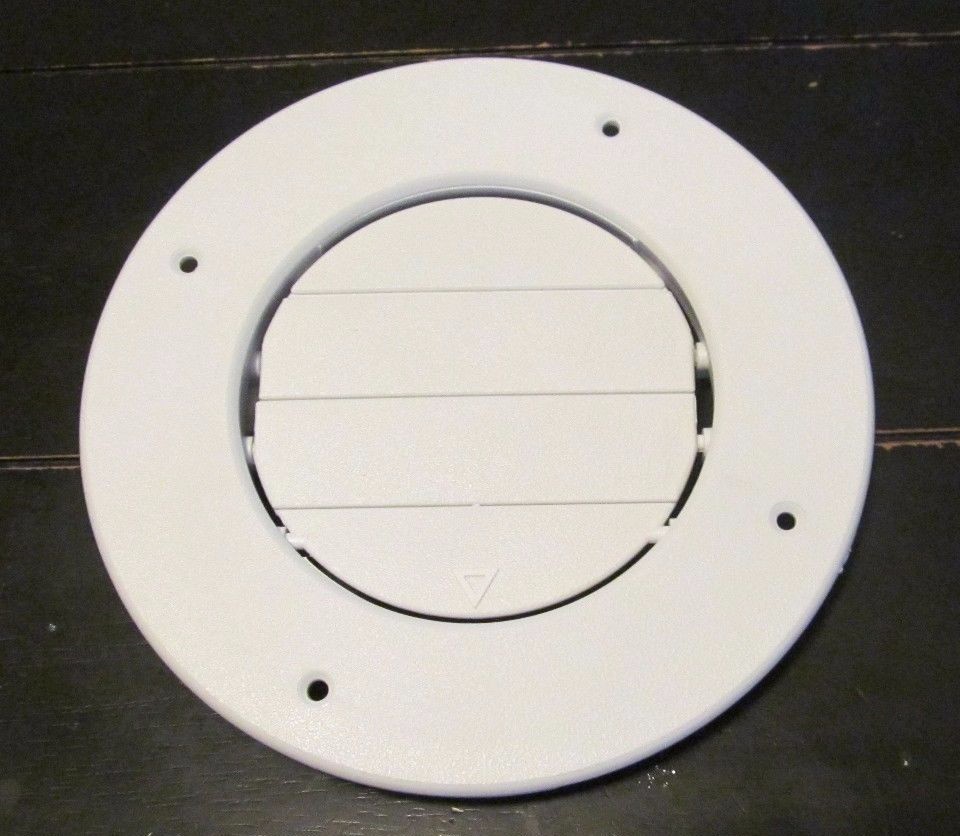 RV Round AC Ceiling Vent - Fully Adjustable - White