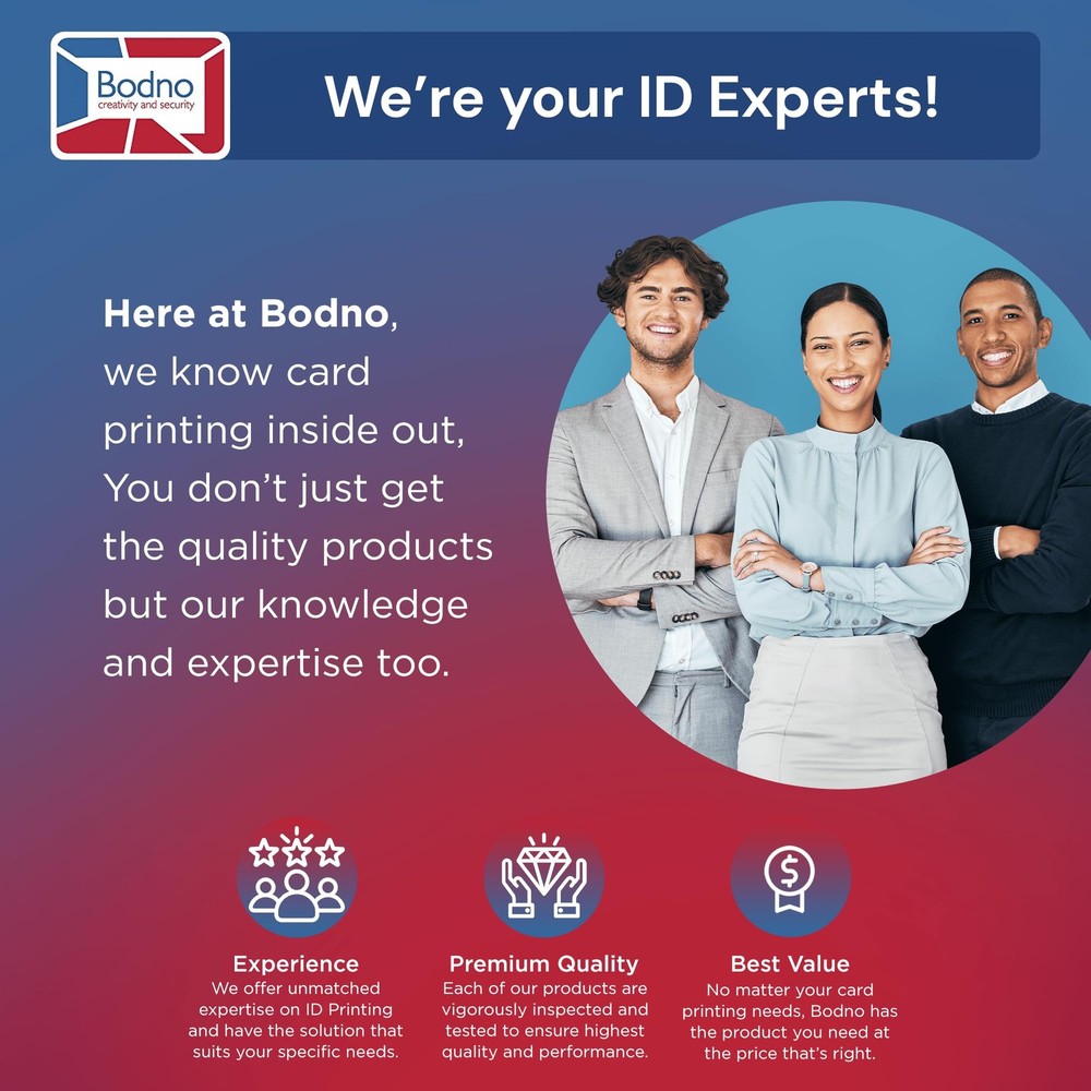 Bodno Magicard Pronto 100 ID Card Printer Complete Supplies Package ID Software