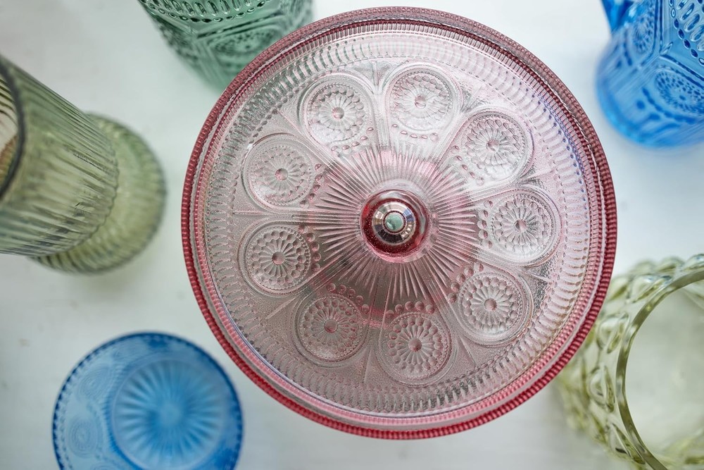 Boston International Cake Stand, Codi Glass - Pink (TEL25121)