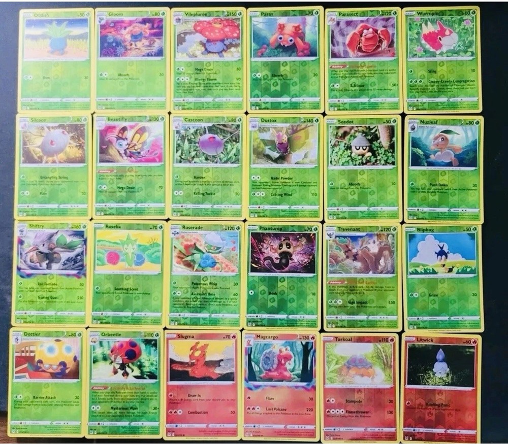 Pokemon - Lost Origin & Silver Tempest Complete Reverse Holo Sets LP/NM