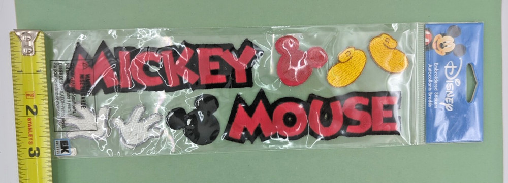 Disney MICKEY MOUSE Embroidered Stickers Scrapbook