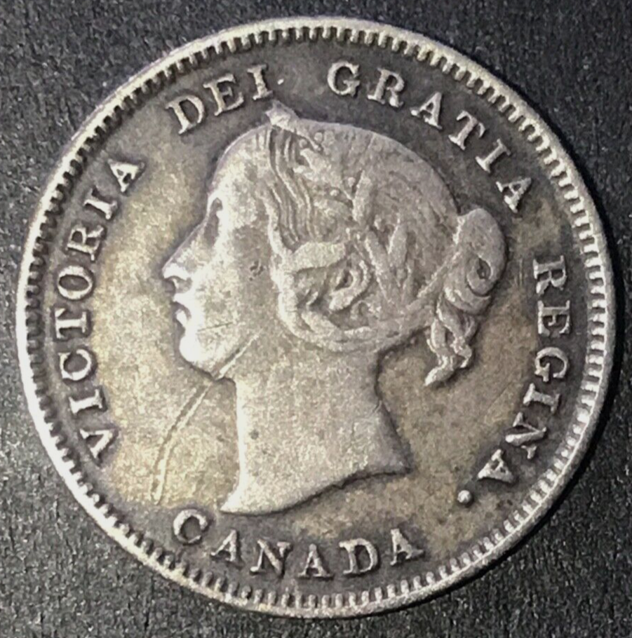 1896 CANADA 5 CENTS LARGE "96"
