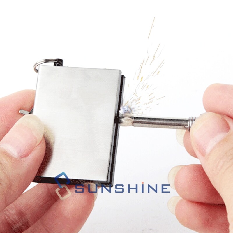 Lighter Flint Magnesium Emergency Fire Starter Camp Survival Refill Waterproof