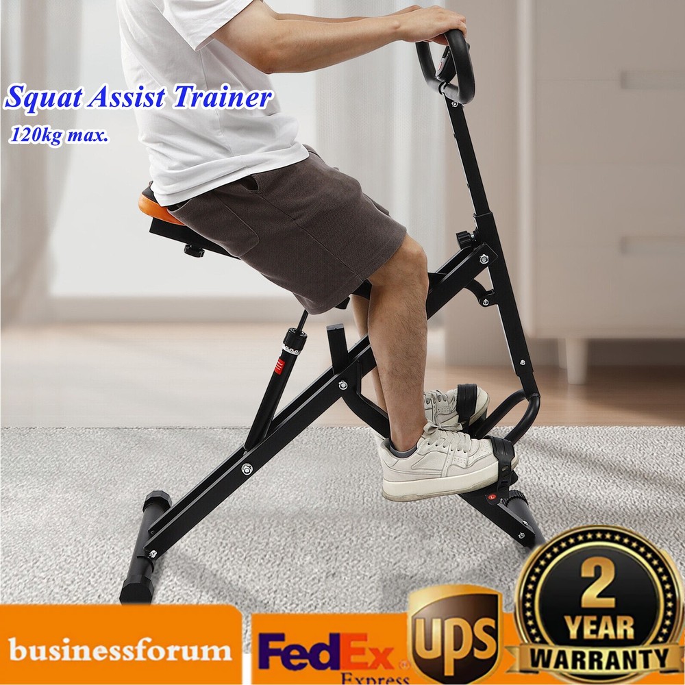 Adjustable Squat Machine Trainer Rowing Machine 264lbs for Ab Workout Glutes