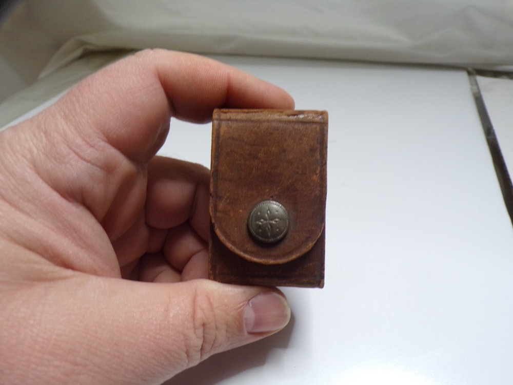 VTG Leather Matchbox Holder