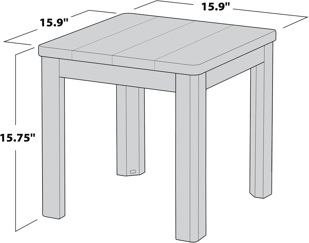 Outdoor Chaise Side Table - Graphite