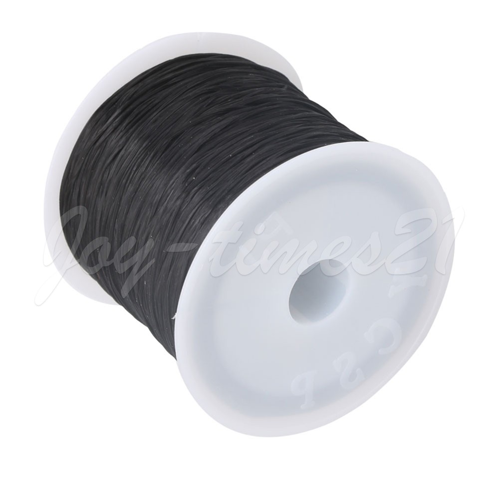 3 Pcs Black Craft Elastic String Thread 0.5mm for Jewelry Making 0.5mm