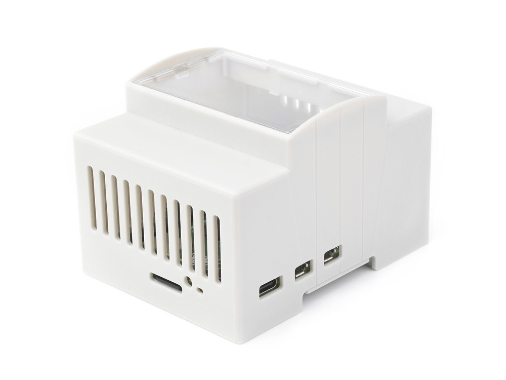 Waveshare DIN Rail ABS Case for Raspberry Pi 5 large Inner Space Injection