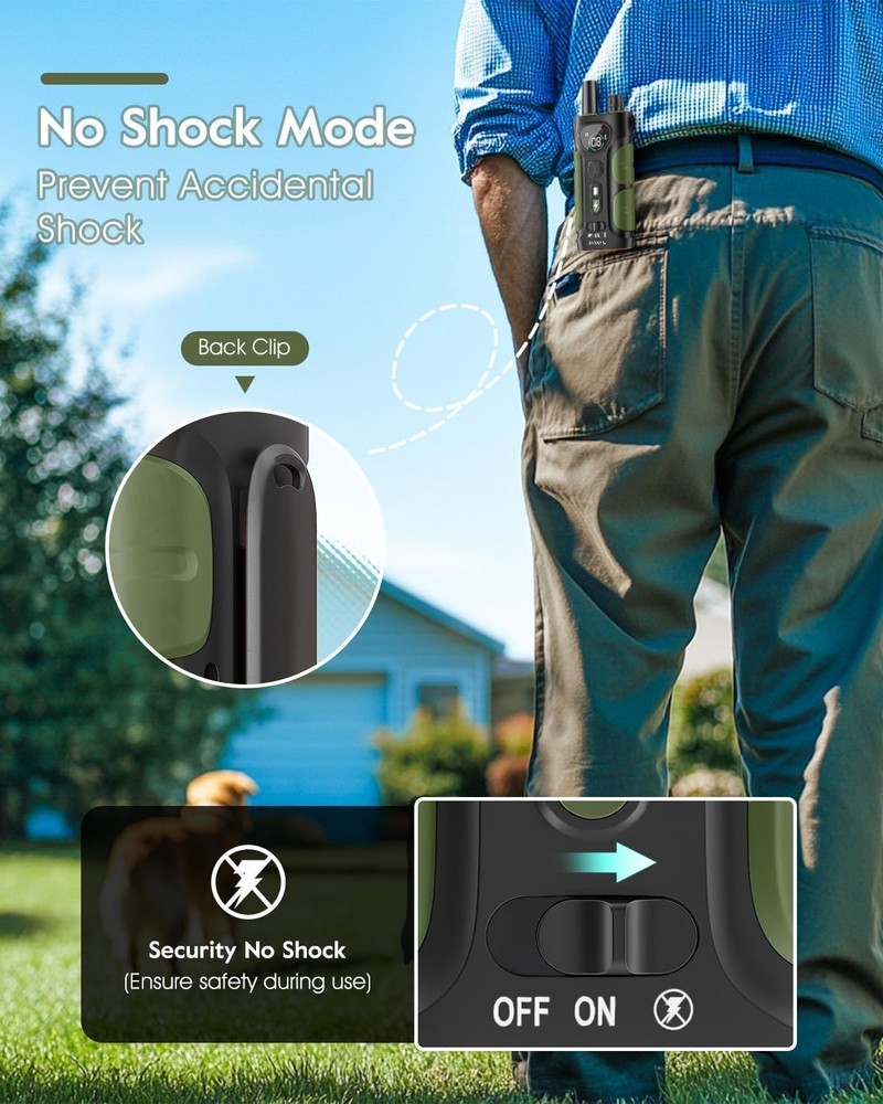 Dog Shock Collar,4200FT Dog Training Collar with Remote, Waterproof E-Collar ...