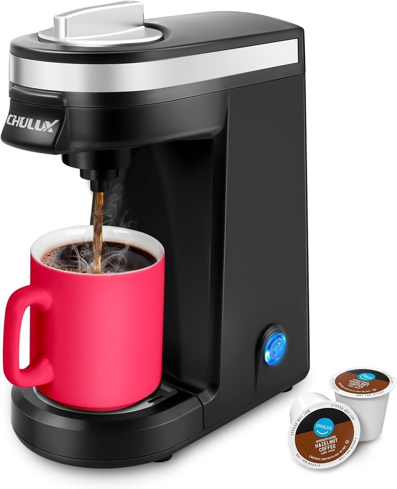 800W Mini Coffee Machine - Auto Shut-off & One Button Operation for 12oz Brew