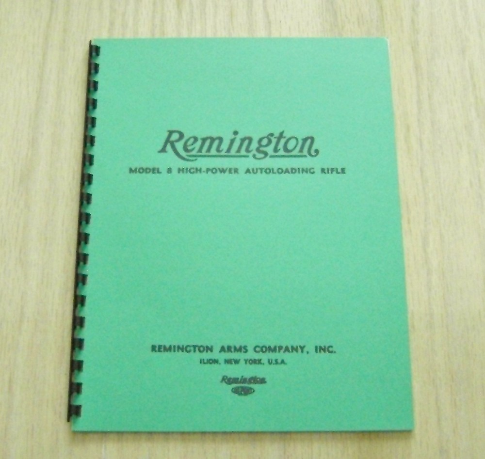 Remington Model 8 Autoloading Rifle Manual - #85