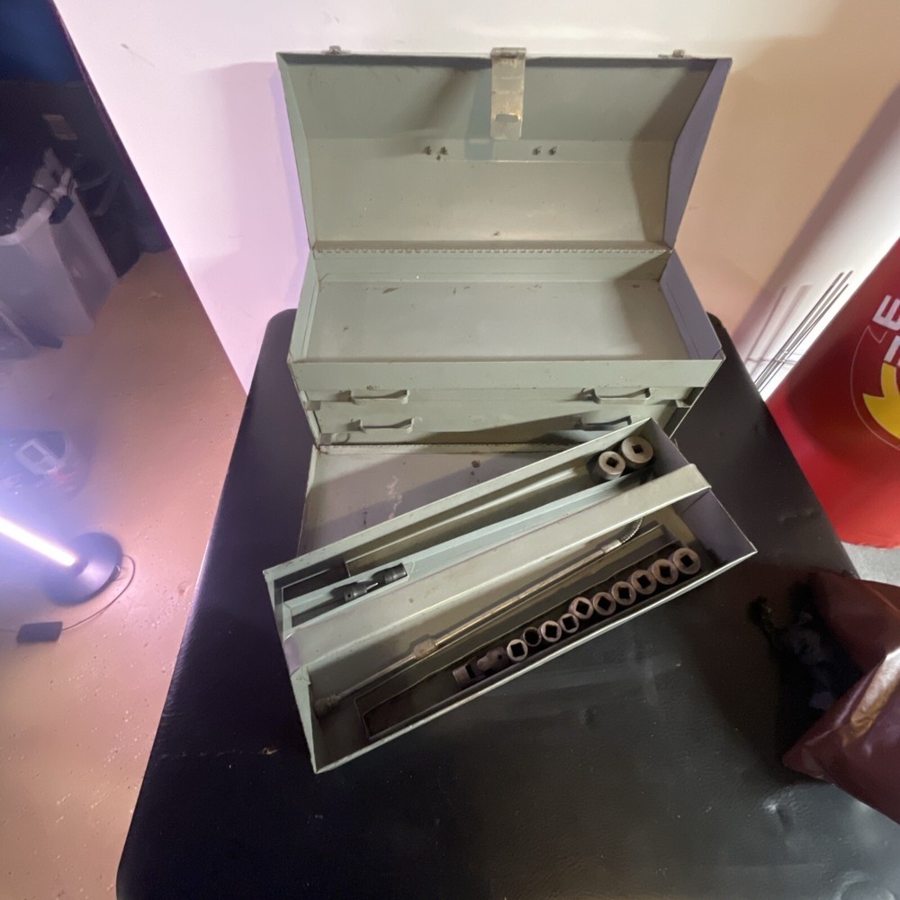 Vintage Snap On Tool Box With Misc. 20 Pc. Socket Tool Set