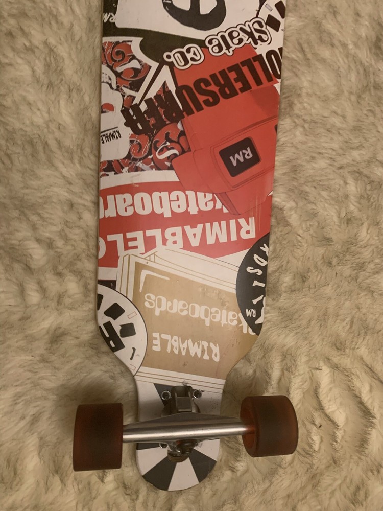Rimable Longboard Skateboard Drop Through 41” OG Labels Complete