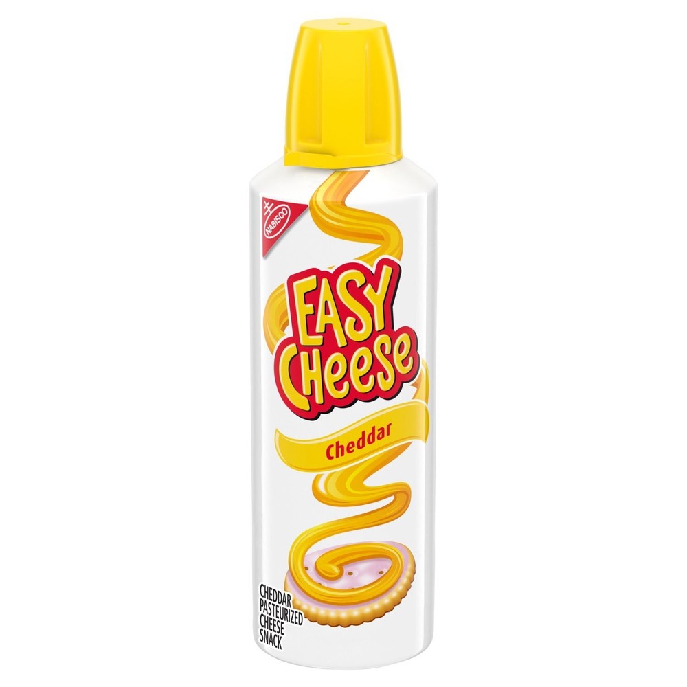 Nabisco Easy Cheese Cheddar Pasteurized Cheese Snack, 8 oz (6 pack)