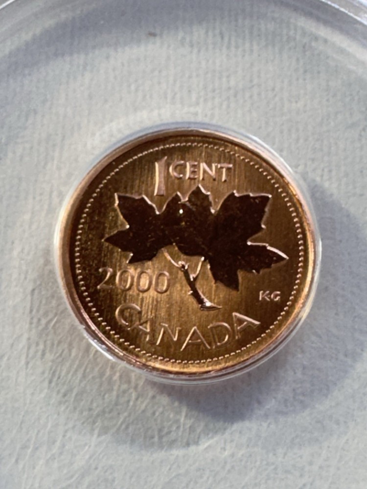 2000 Canada 1 Cent Graded SP 68 Cameo by ANACS Specimen
