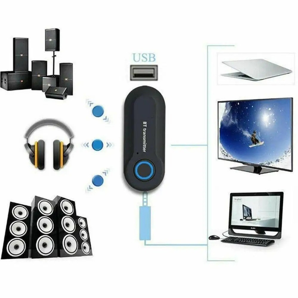 Bluetooth Transmitter 3.5MM Jack Audio Adapter Wireless Bluetooth Stereo Audio