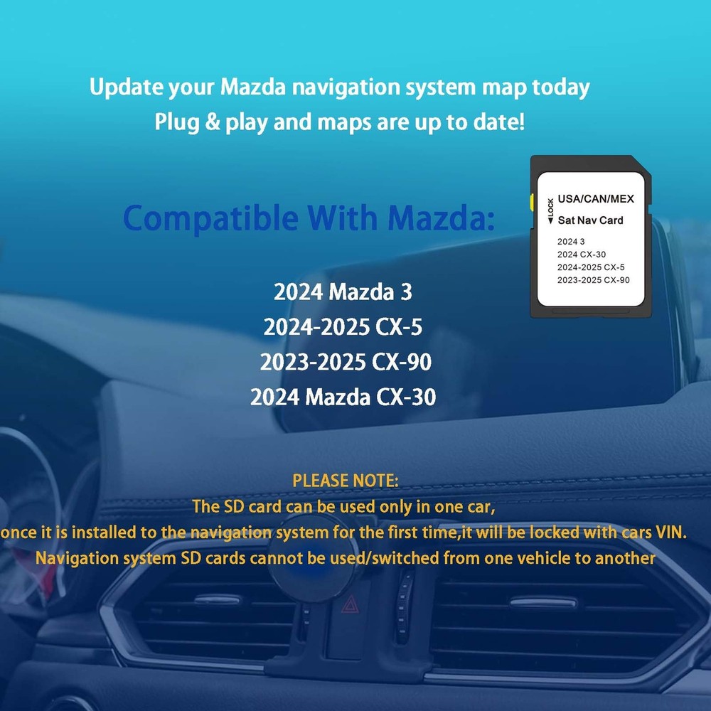 CX-5 Latest Navigation SD Card Map Update, KMV666EZ1B Black