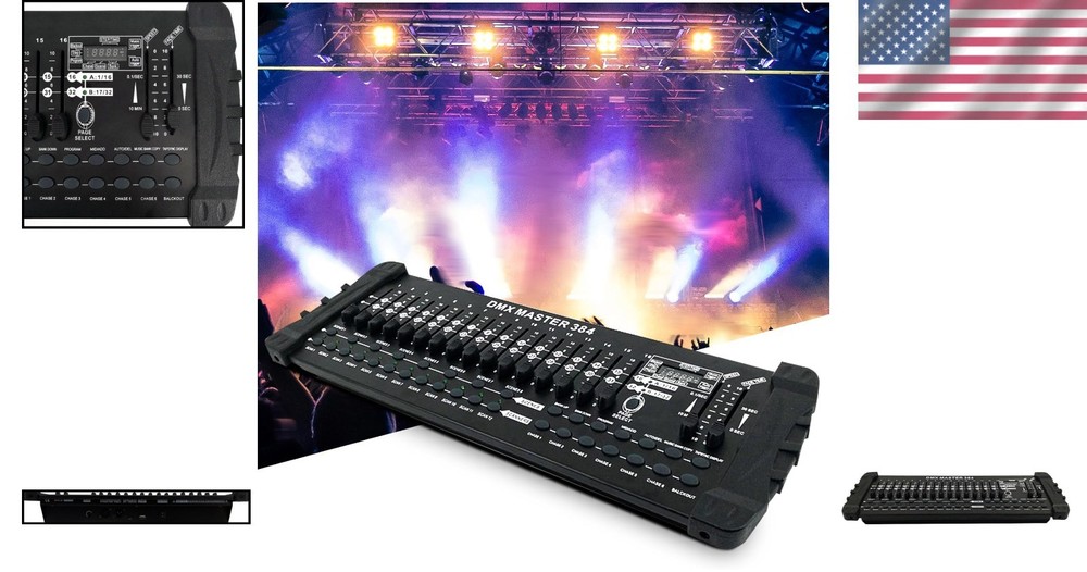 Advanced 384 Channel DMX Controller with Built-in Amplifier & LED Display