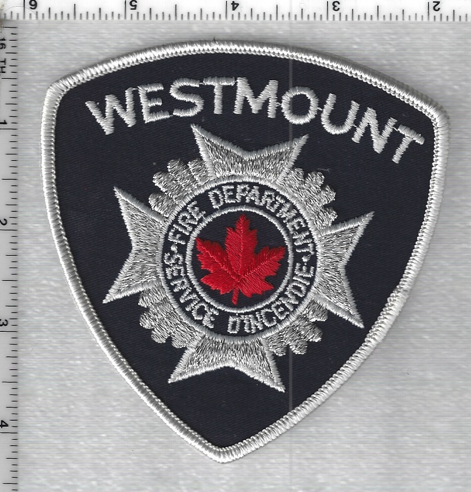Westmount Fire Department - Service D'Incendie (Quebec, Canada) Shoulder Patch