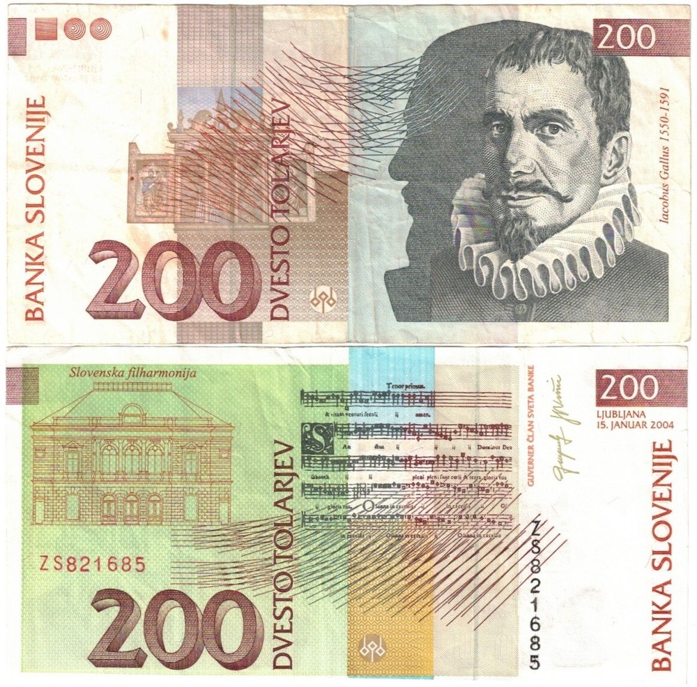Slovenia 200 Tolar 2004 VF